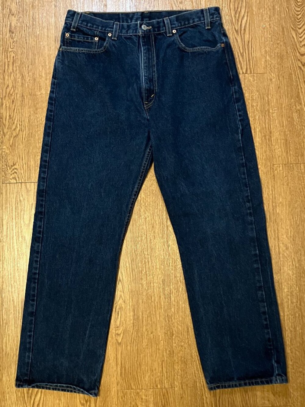 Vtg Levis 505 Regular Fit Jeans Made in USA Dark Wash Denim Mens 38x30 *True 36*